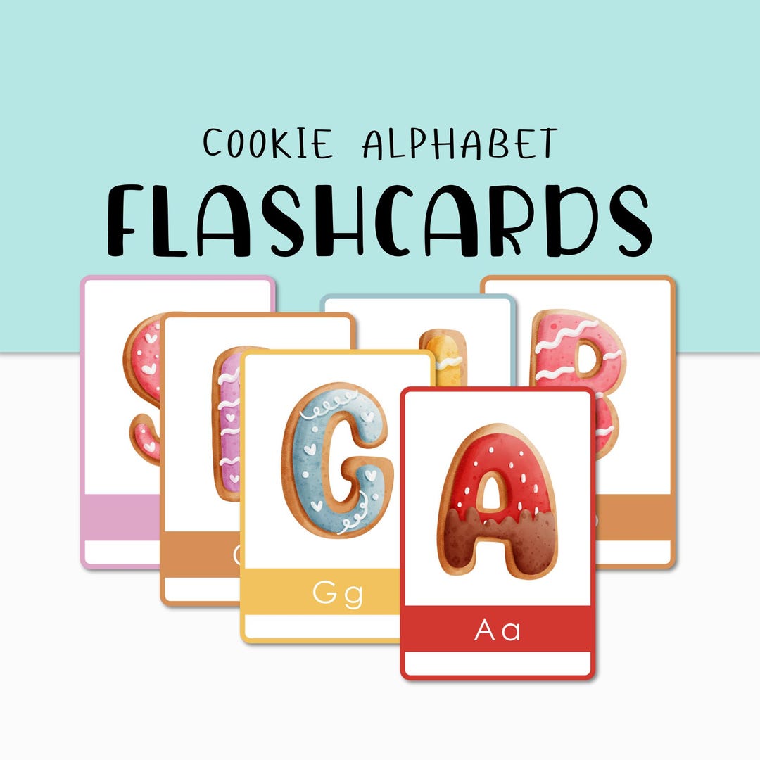 Cookie Alphabet Printable | ABC Flashcards for Preschool & Kindergarten ...