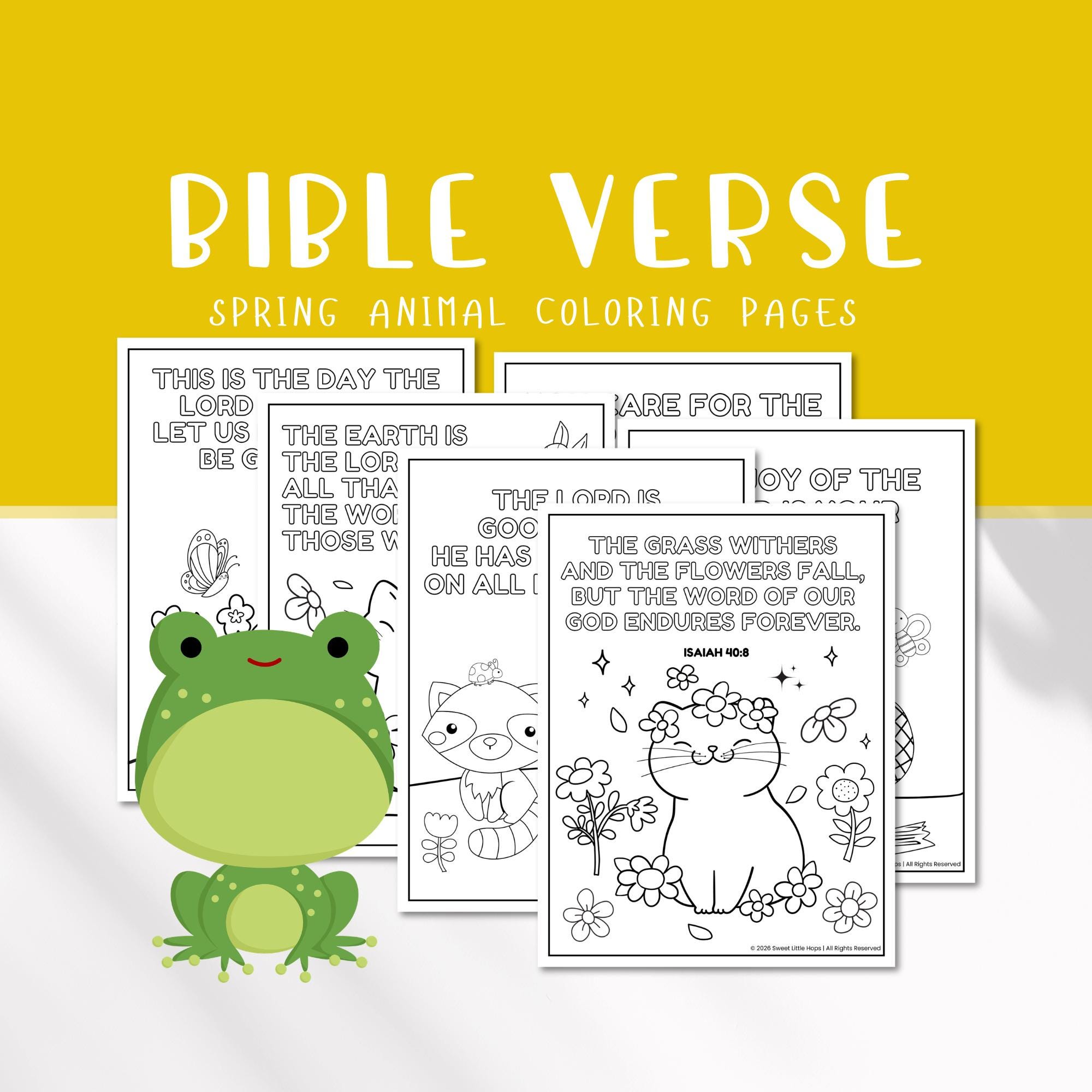 Spring Animal Scripture Images Spring Bible Verse Coloring Pages, Christian Kids Activity With Animals ...