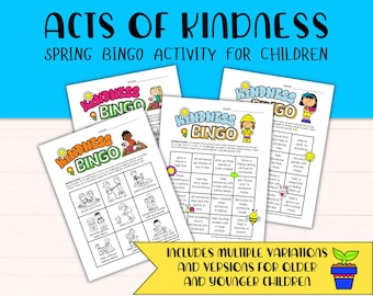 Jeu de bingo Spring Kindness – Activité à imprimer en classe (PDF)