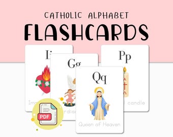 Catholic Alphabet Flashcards | Religious Education (Digital Download)