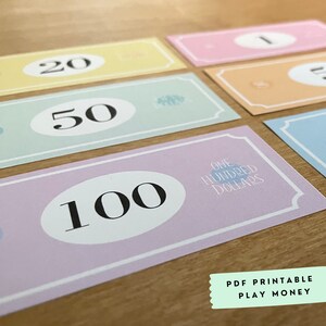 Printable Play Money for Kids, Pretend Play Currency for Toddlers and ...