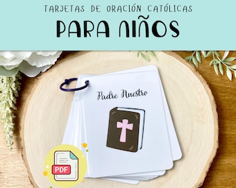 Spanish Catholic Prayer Cards for Kids | First Communion (Digital Download)