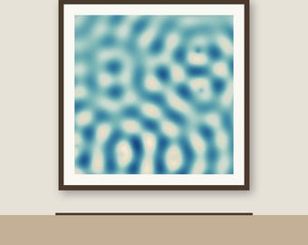 Tide Pool Ripple Wall Art Printable, Abstract Ocean Ripple Print, Coastal Bathroom Decor, Digital Download