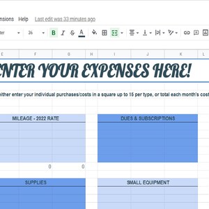Simple Schedule C Template Etsy Simple Schedule C Template Etsy