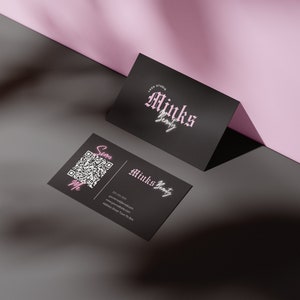 Bearbeitbare Beauty Visitenkarte Vorlage Design, QR Code Karte, Salon Visitenkarte, DIY Marketing Karten, Lash Tech Visitenkarte, Nägel, Haare