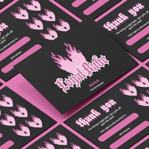 美容ロイヤルティ カード、Canva テンプレート デザイン、ネイル ビジネス リワード カード、ラッシュ ロイヤルティ カード、サロン ビジネス カード テンプレート、DIY マーケティング カード