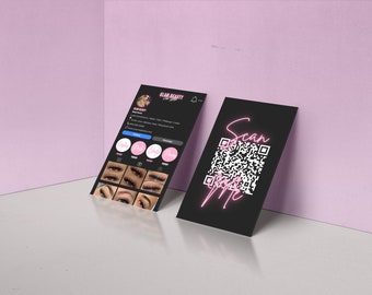 Instagram Business Card Template: Lash Tech, Nail & Beauty (DIY Canva)