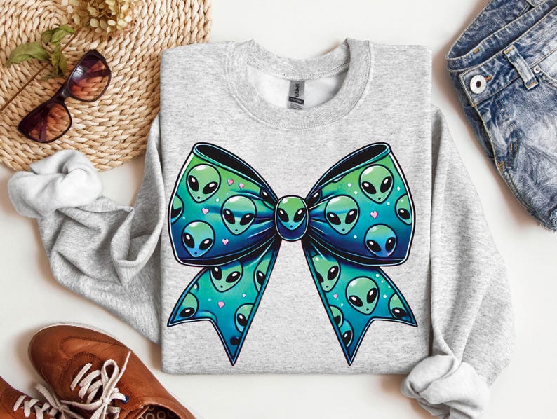 Alien Png Bundle, Coquette Bows Clipart Bundle, Nerdy T Shirt Designs ...