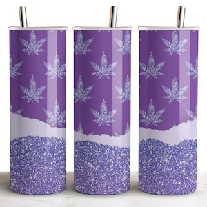 Pot Leaf Tumbler Png, Purple Weed Tumbler Wrap, Stoner Tumbler Wrap, Womens 20oz Tumbler Sublimation