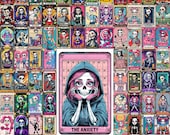 Funny tarot card png bundle printable sarcastic witchy shirt graphic sublimation design funny skeleton tarot card clipart digital download