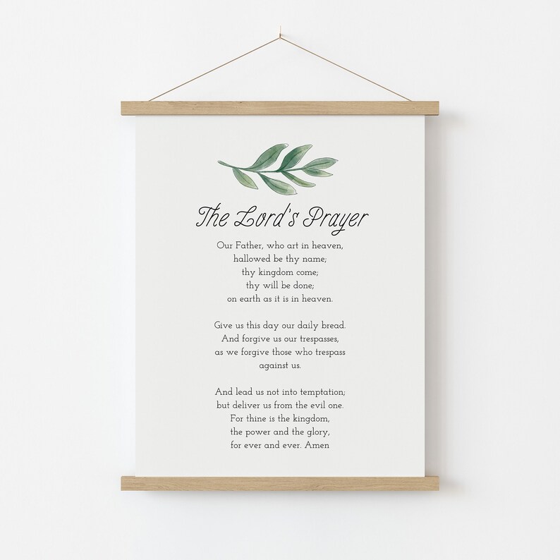 The Lord's Prayer Wall Art Home Decor Our Father in Etsy