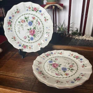 Andrea by Sadek, Keito “Spring Night” Fine China Salad Plates, Beautiful Floral Pattern, Set of 3, Made in Japan, Vintage