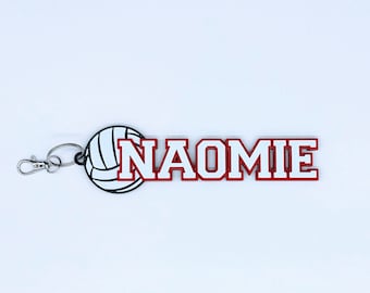 Volleyball - Customized Sports Bag Tag - Keychain