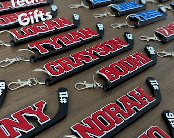 Personalized Hockey Team Gifts – Hockey Bag Tags – Coach Gifts – Tournament and End of Season Gifts – Team Bundle