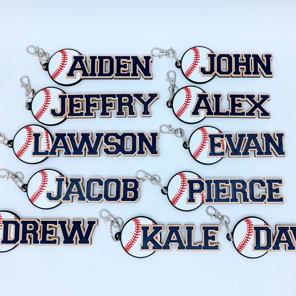 TEAM BUNDLE - Baseball - Customized Sports Bag Tag - Keychain Team gifts