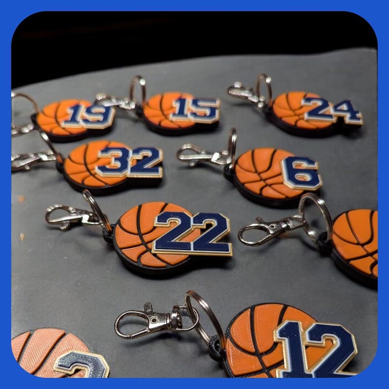 TEAM BUNDLE- Basketball, NUMBER - Customized Sports Bag Tag - Keychain ...