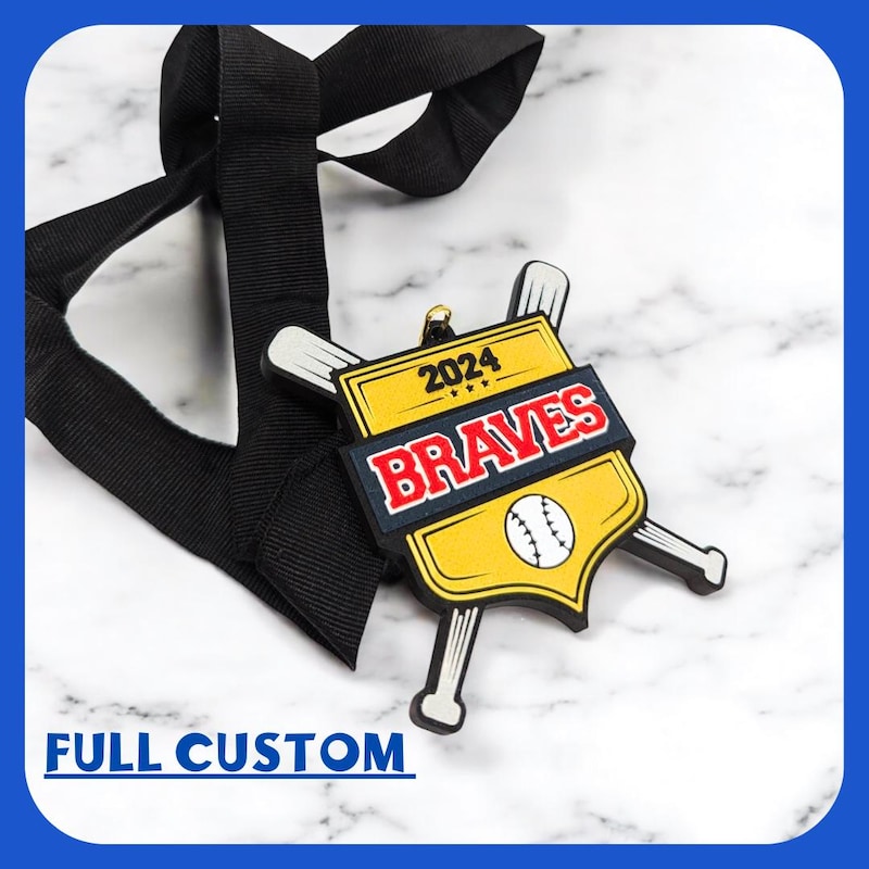 Personalized Name Baseball Team Medals