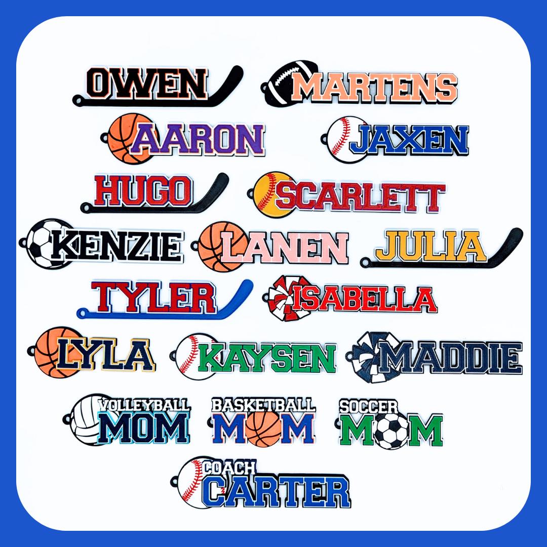 TEAM BUNDLE - HOCKEY - Customized Sports Bag Tag - Keychain Team gifts