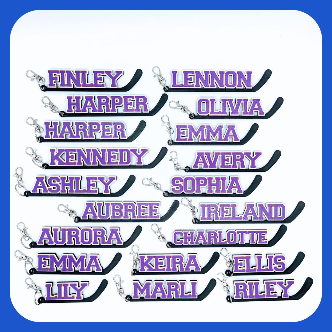 TEAM BUNDLE - HOCKEY - Customized Sports Bag Tag - Keychain Team gifts