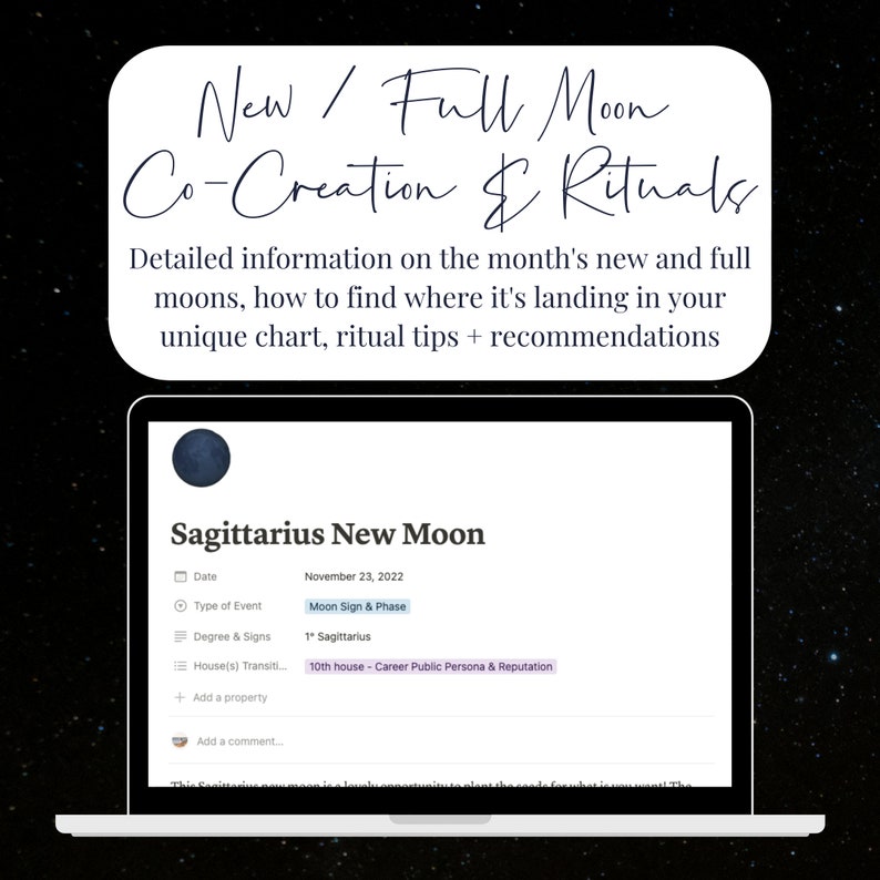 January 2024 Digital Astrology Planner Astrology Notion Template With