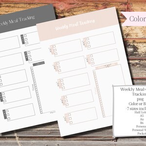 Weekly Meal & Glucose Tracker-Color Layout