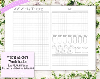 Weekly Weight Watchers Printable Tracker - Customizable