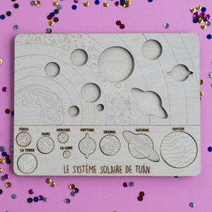 Custom wooden solar system