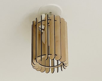 Wooden pendant lamp "Mississippi"