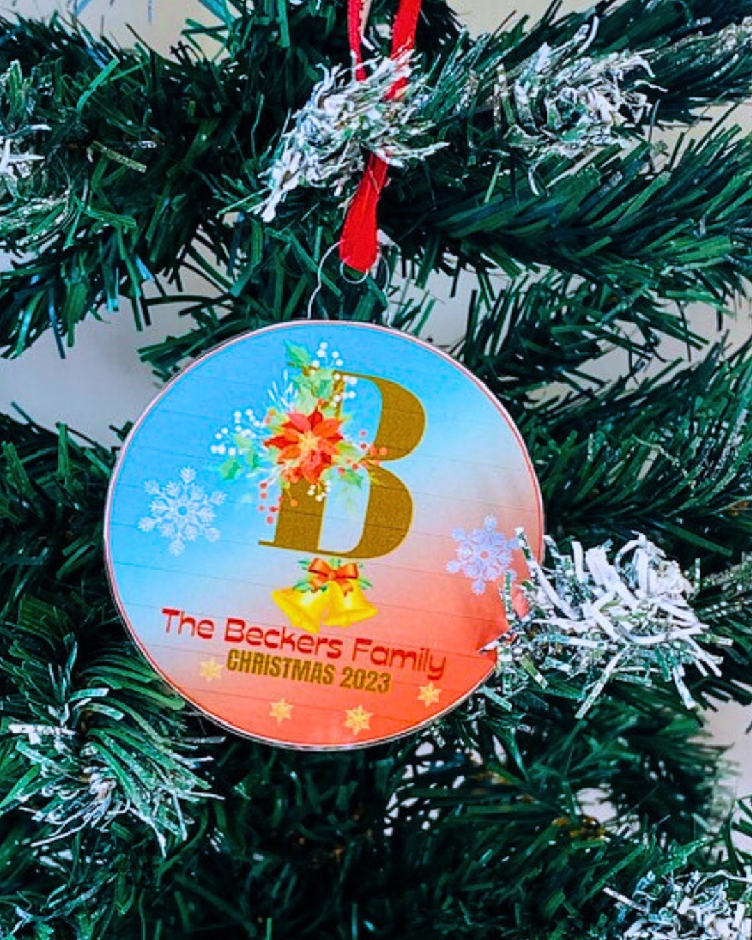 Personalized Name Ornament for Christmas Tree Custom Family Etsy