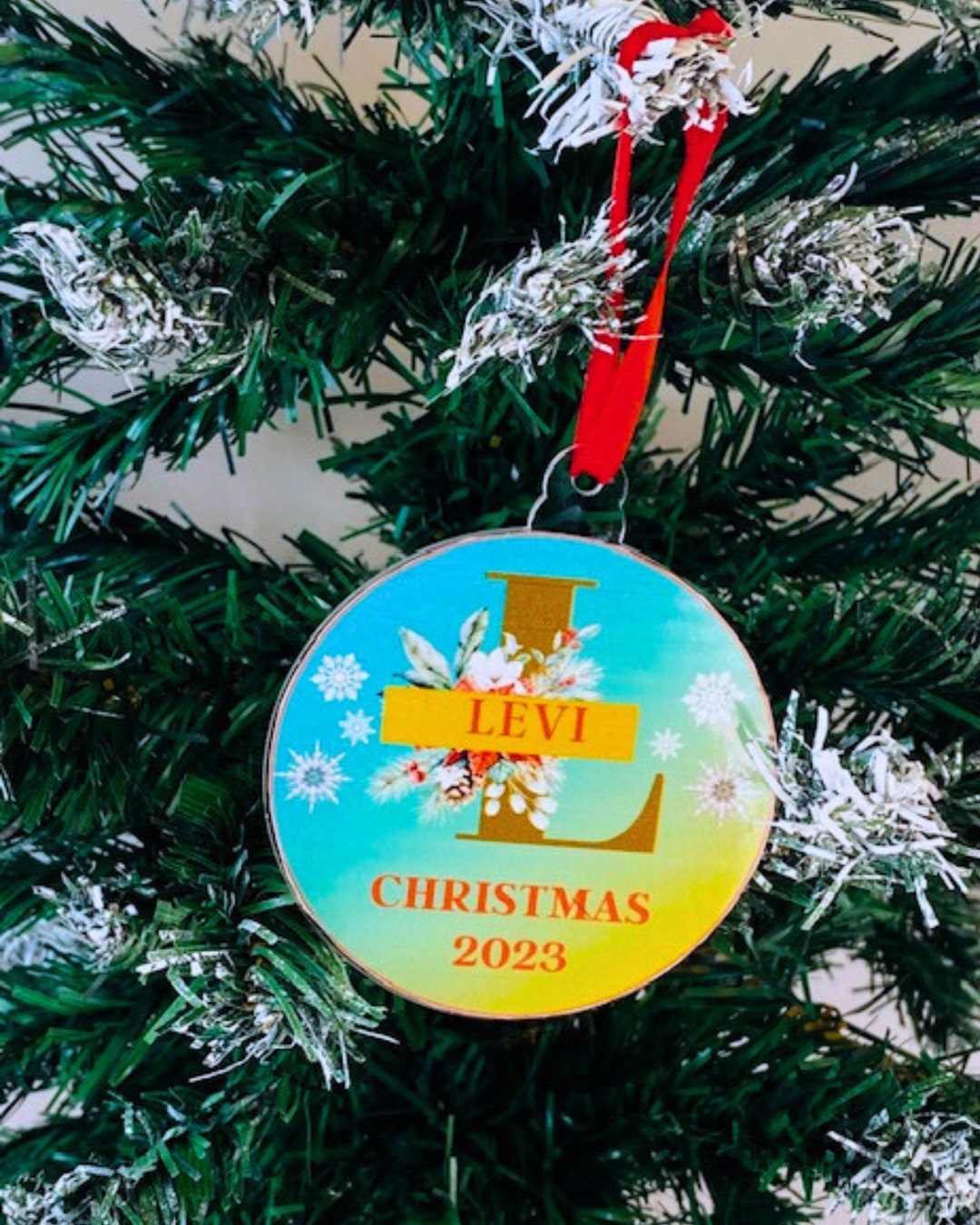 Personalized Name Ornament for Christmas Tree Customized Etsy