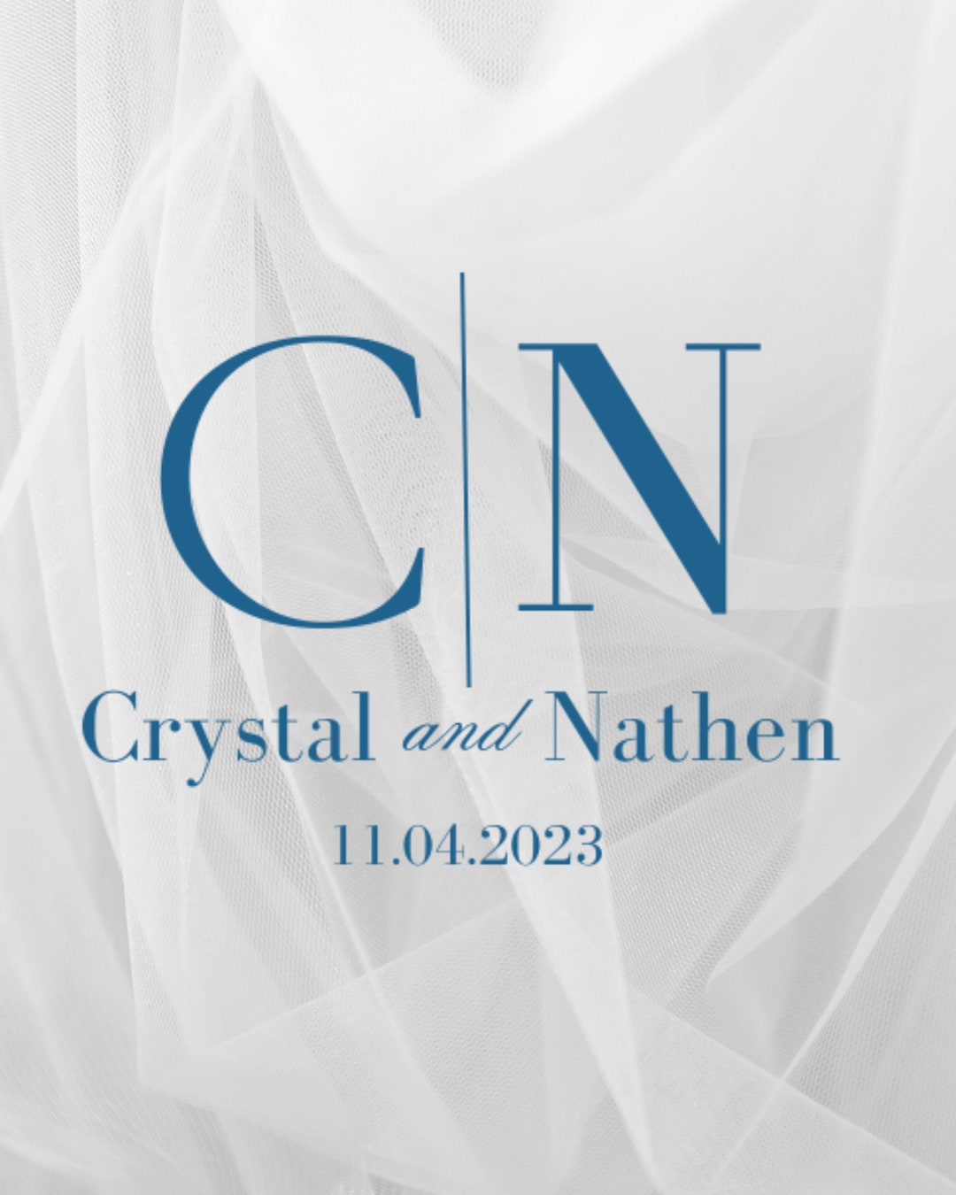 Minimalist Personalized Wedding Dance Floor Logo Monogram Design