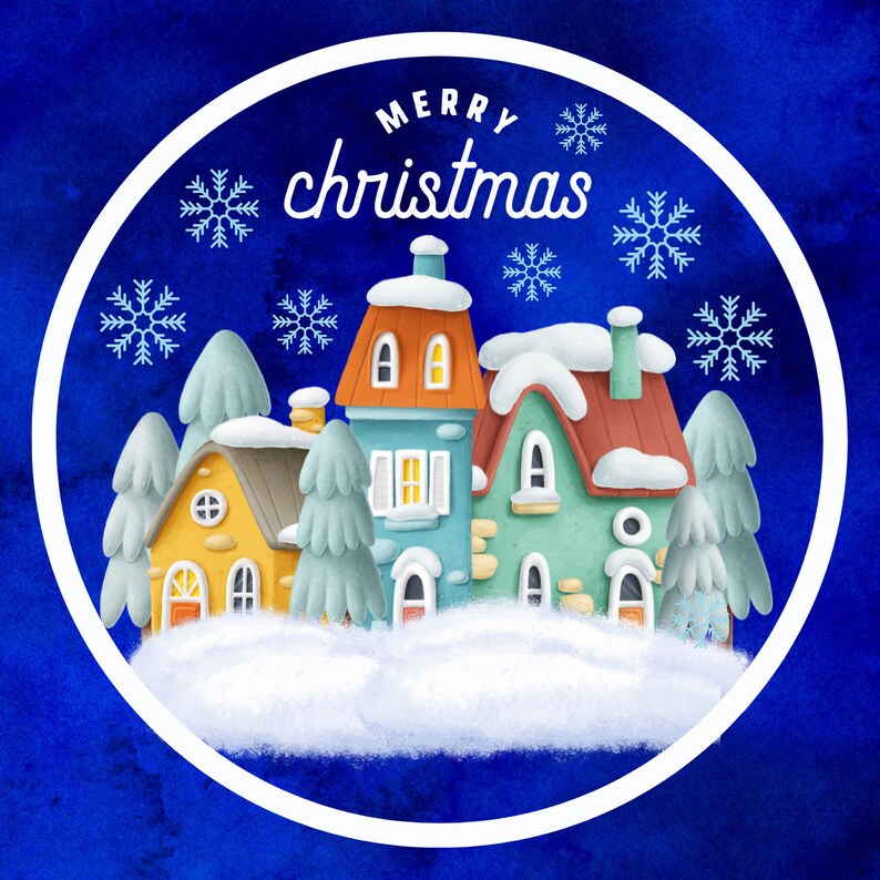 Printable Christmas Stickers Digital Stickers Christmas Etsy