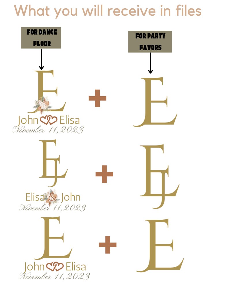 Dance Floor Logo Monogram Template With Customizable Details Etsy