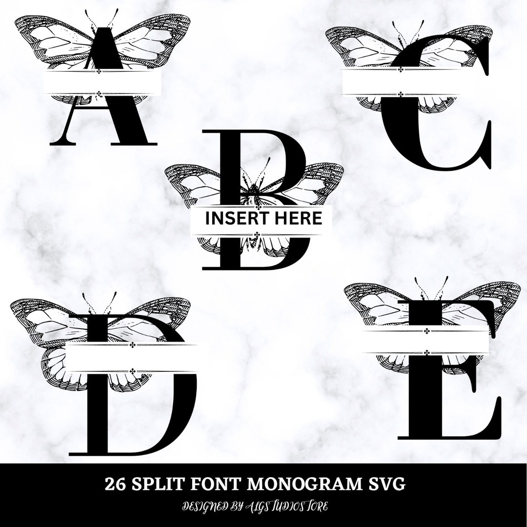 Alphabet Font Svg Monogram for Personalized Mug Tumbler Tshirt - Etsy
