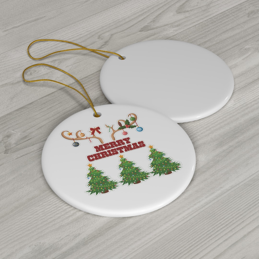 Personalized Ceramic Holiday Tree Ornaments Unique Custom Christmas ...