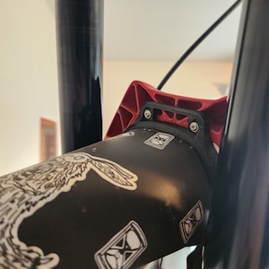 Direct Mount Fender Adapter for Fox and Marzocchi Forks    made from recycled material