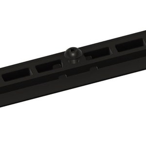 May include: Black plastic mounting plate with five slots and four black knobs.