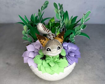Loth Cat Figure in Paper Flower Succulent Pot - From Star Wars Rebels