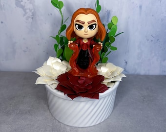 Scarlet Witch in Paper Flower Succulent Pot