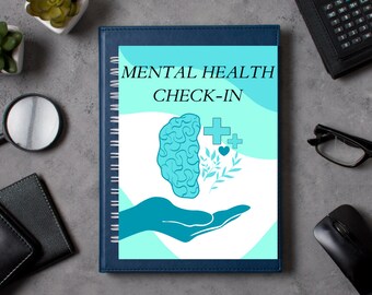Mental Health Check, Daily Mental Health Check In,Mental Health Journal, Mental Health Planner, Anxiety Mood Tracker, Instant Download
