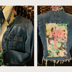 XS Upcycled Women’s Embellished Denim Jacket
