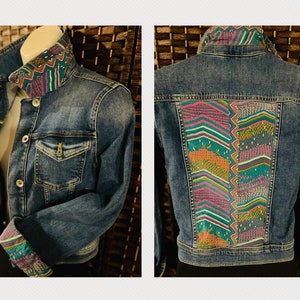 XXS Upcycled Women's Embellished Denim Jacket