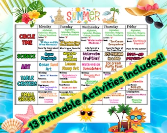 Summer Lesson Plan Preschool Activities Teacher and Homeschool Unit