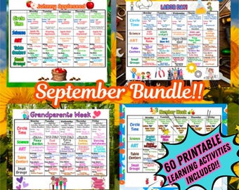 September Lesson Plan for Preschool Printable Instructions and Activities Giggling Einsteins Curriculum
