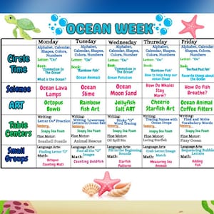 Plan de leçon préscolaire Under The Sea Activités de plage Programme d&#39;études Einsteins qui rigolent