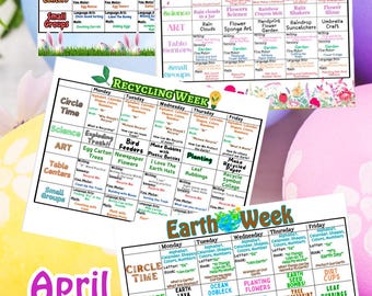 Temas para planes de lecciones de abril para actividades preescolares