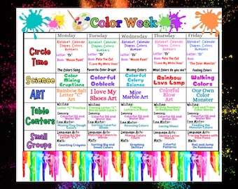 Color Lesson plan Rainbow preschool activities