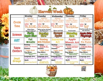 Harvest Week!! Lesson Plan!!