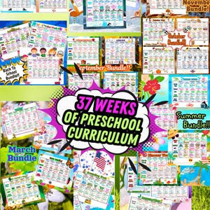 Preschool Activities and Lessons for Full School Year! Printable Educational Activities