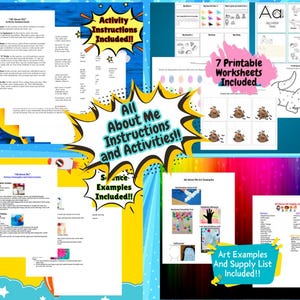 All About Me Preschool Lesson Plan Printable worksheets Giggling Einsteins Curriculum